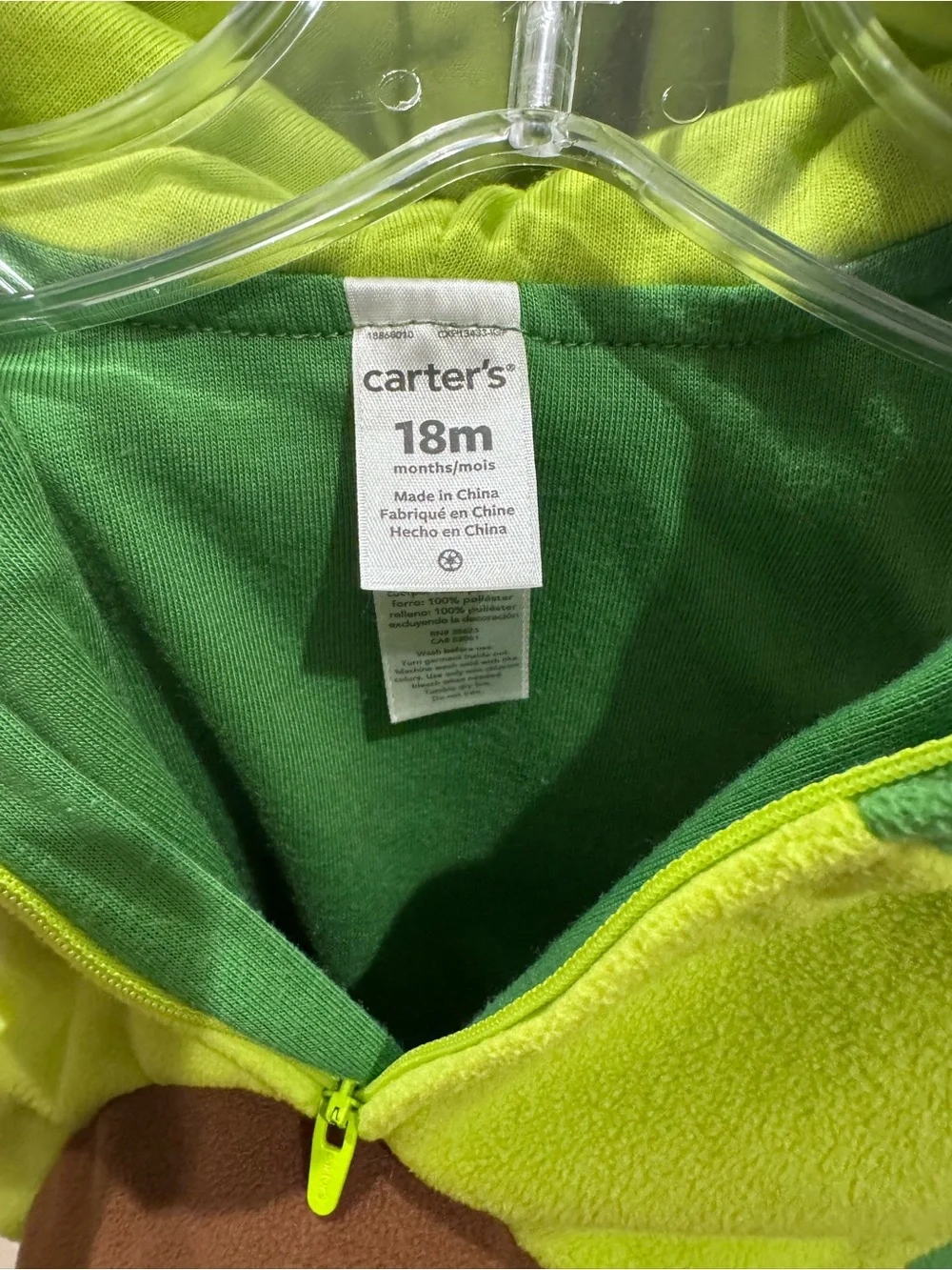 Carter's Green Avocado baby costume